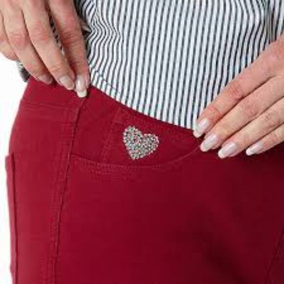 Dream Jeannes Size 12 Quacker Factory Flare Bootcut Stretch - Picture 3 of 13